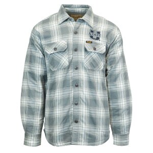 Wrangler Plaid Gray Sherpa Lining Long-Sleeve Button-Down Jacket